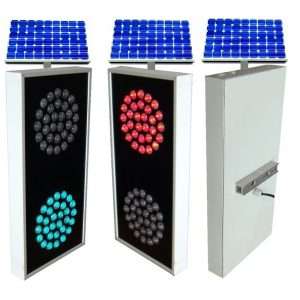 Solar Traffic Signal 2 color aluminum casing 1100