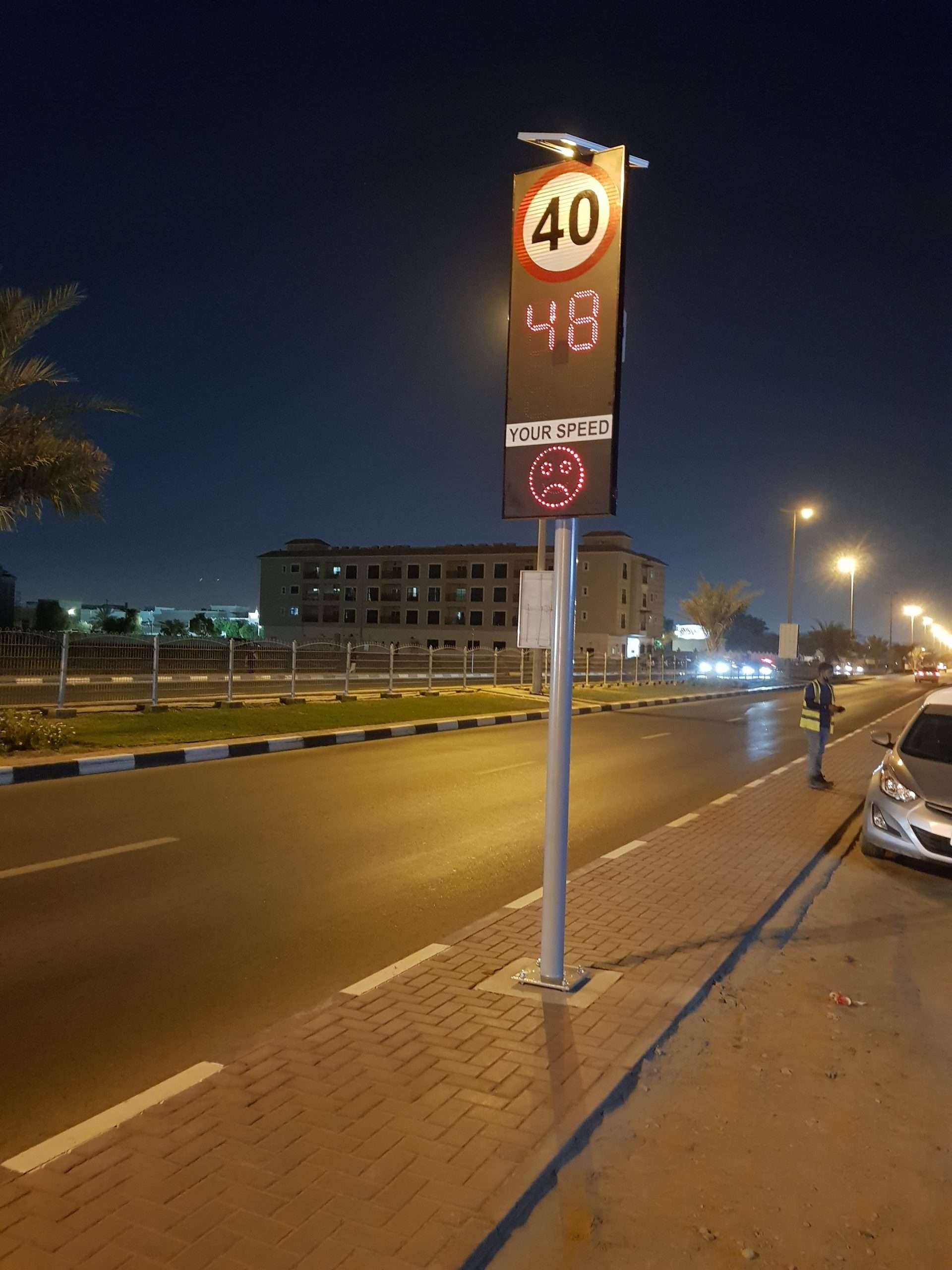 Radar Speed Display Sign with Simple Face & Speed Limit Sign
