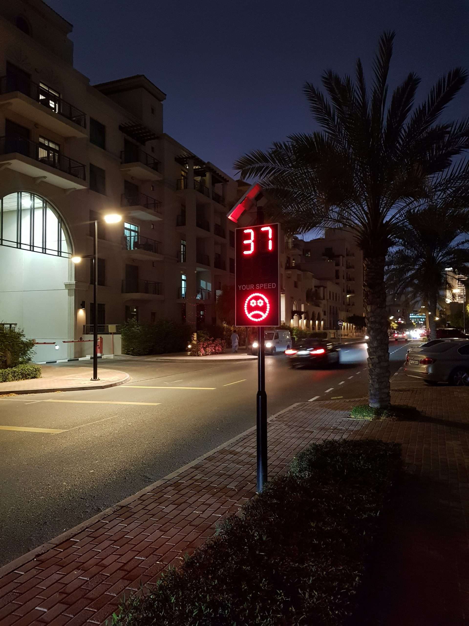 Solar Speed Radar Sign with Face Only