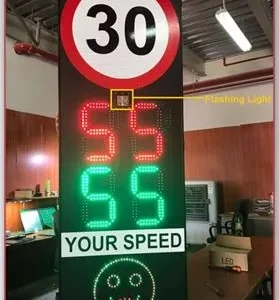 Solar Smart Speed Radar Display with Flash Light